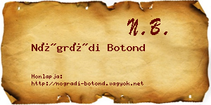 Nógrádi Botond névjegykártya
