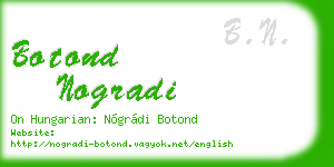 botond nogradi business card